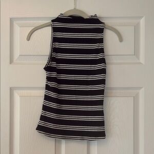 Anthropologie Black and White Striped Tank Top